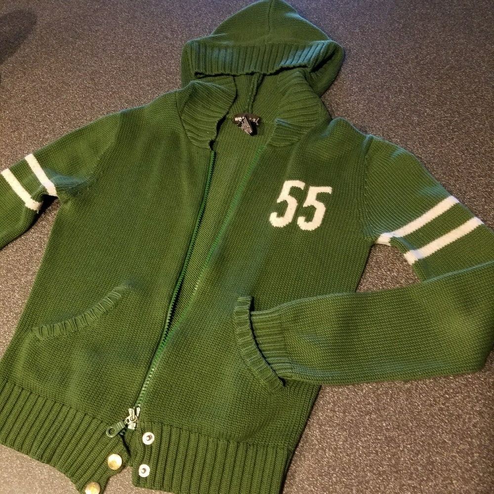 Green knit sweater